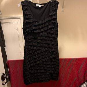 Max Studio Black Layered Mini Dress